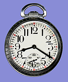 A typical railroad pocket watch.